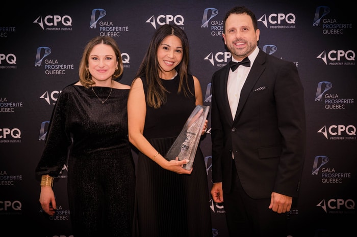 Michelle Llambías Meunier (CPQ), Caroline Maso (Bombardier), Patrick Poulin (Randstad)